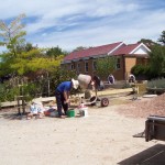 Bricklaying the Herb Garden 1